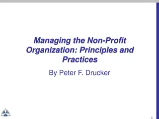 Principles of Managing a Non-Profit Organization by Peter F. Drucker
