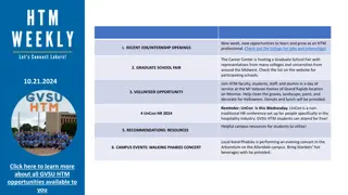 Exciting Opportunities for HTM Professionals at GVSU - New Week Listings