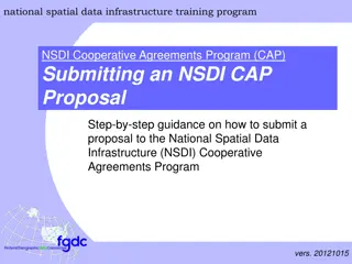 NSDI CAP Proposal Submission Guidance and Program Overview