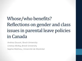 Gender and Class Reflections in Parental Leave Policies in Canada