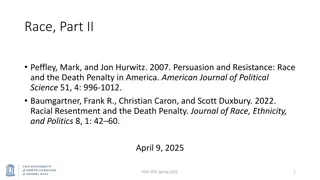 Racial Dynamics in Death Penalty Support