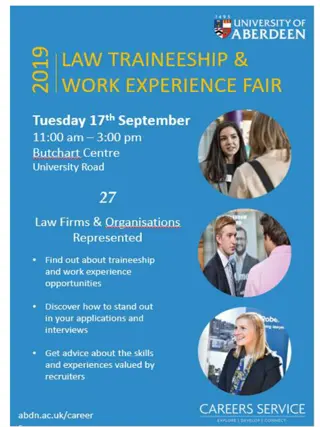 Legal Career Fair at University of Aberdeen 2019