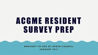 ACGME Resident Survey and Terminology for Program Accreditation