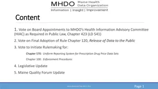 MHDO Board Meeting Updates and Advisory Committee Nominations