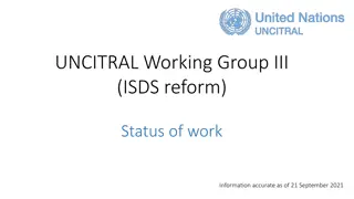 UNCITRAL Working Group III ISDS Reform Updates September 2021