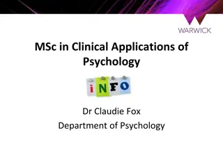 Clinical Applications of Psychology: Course Overview and Requirements