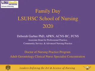 Adult Gerontology Clinical Nurse Specialist (AGCNS) at LSUHSC School of Nursing