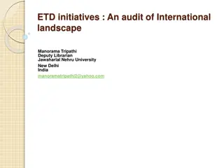 Exploring ETD Initiatives in International Educational Landscape
