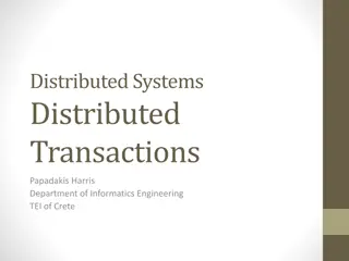 Distributed Systems and Transactions