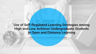 Self-Regulated Learning Strategies in Open and Distance Learning: A Comparative Study