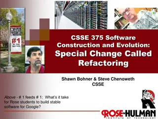 Software Construction and Evolution: Refactoring Techniques and Change Categories