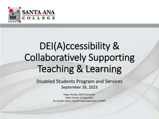 Collaboratively Supporting Teaching & Learning Program