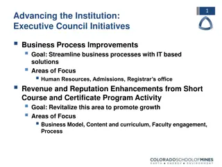 Institutional Advancement Through Council Initiatives and Operational Improvements