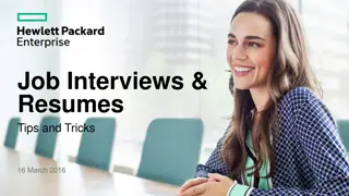 Job Interviews & Resumes Tips and Tricks