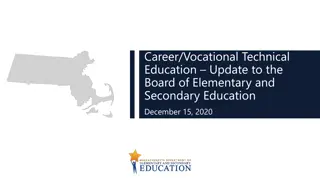 Update on Career & Vocational Technical Education Regulations