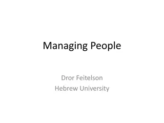 Managing People and Understanding Developers