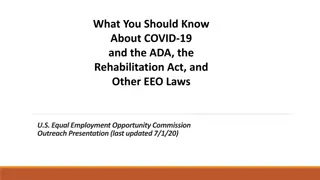 COVID-19 in the Workplace: ADA, Rehabilitation Act, EEO Laws