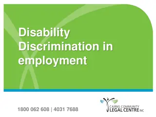 Disability Discrimination in Employment: Overview and Legal Rights