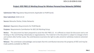 Regulatory Requirements for PLMR Bands in IEEE802.16t