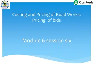Advanced Strategies for Pricing and Bidding in Road Works