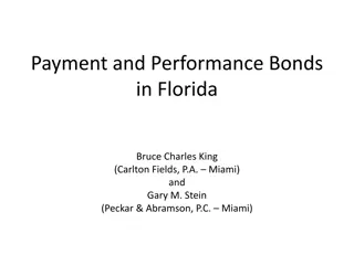 Payment and Performance Bonds in Florida