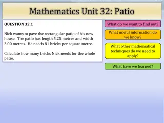 Calculate Total Number of Bricks Needed for Nick's Patio