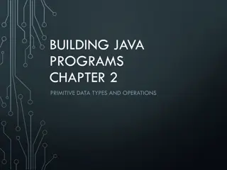 Java Primitive Data Types and Operations