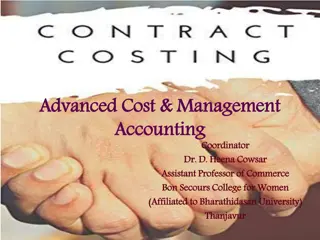 Advanced Cost Management Accounting - Contract Costing Overview