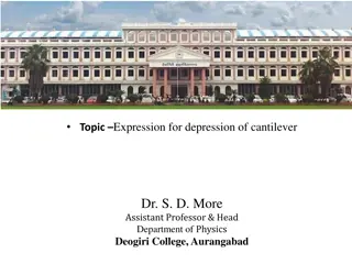 Cantilever Depression Analysis by Dr. S. D. More