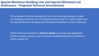 Proposed Technical Amendments for Special Minimum Building Line
