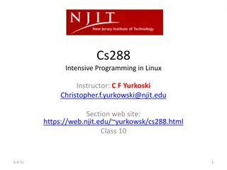Programming in Linux: CS288 Intensive Course Highlights and Project Overview