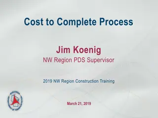Cost to Complete Process in Construction Projects
