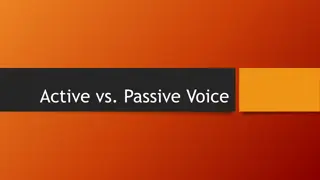 Voice in Grammar: Active vs. Passive