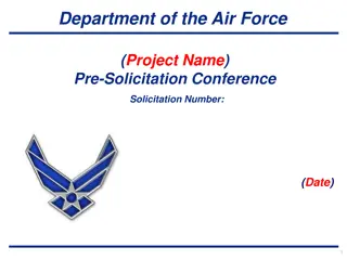 Air Force Project Pre-Solicitation Conference Overview