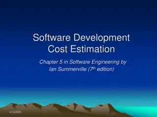 Software Development Cost Estimation Techniques