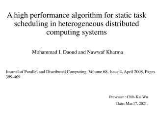 Efficient Algorithm for Task Scheduling in Distributed Computing Systems