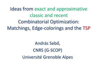 Innovations in Combinatorial Optimization: Matchings, Edge-colorings, TSP