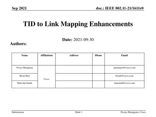IEEE 802.11-21/1611r0 Link Mapping Enhancements