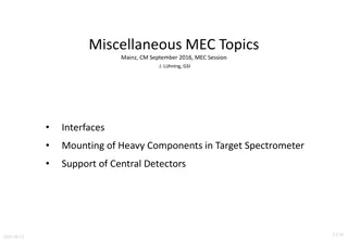 Mounting of Heavy Components in Target Spectrometer Support