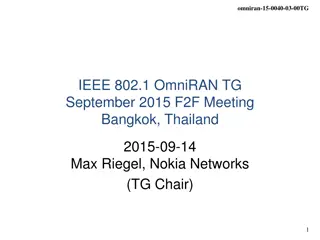 IEEE 802.1 OmniRAN TG Meeting, Bangkok September 2015