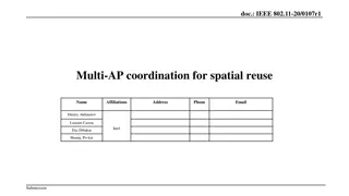 Multi-AP Coordination Techniques for Smart Medium Use