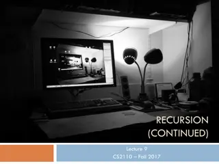 Recursion and Reference Types in CS2110 Fall 2017
