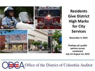 Residents' High Ratings for City Services in District - Survey Findings 2019