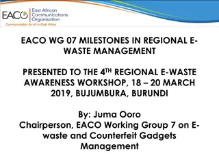 EACO Working Group 07: Advancing E-Waste Management in East Africa