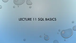 Introduction to SQL Basics: The Standard Language for Data Querying and Manipulation