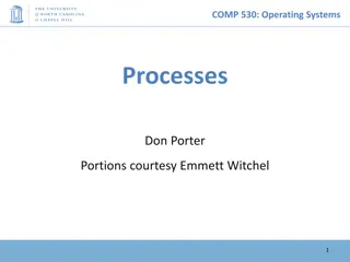 Operating Systems Processes in COMP 530