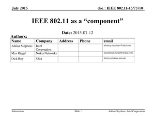 IEEE 802.11 Submission on Component Management in Converged Networks