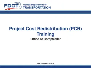 Project Cost Redistribution Training by Florida Department of Transportation