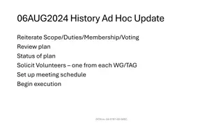 802 History Ad Hoc Update Plan