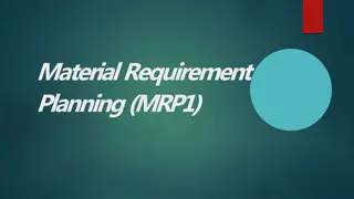 Effective Material Requirement Planning Strategies